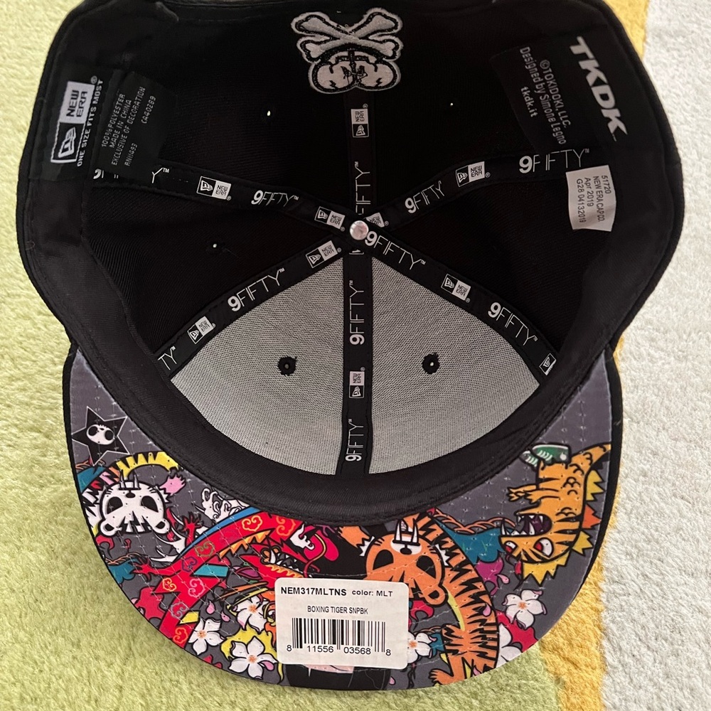 New TKDK Tokidoki Tiger Boxer 9Fifty New Era Hat Black Snapback Cap. 9fifty - Picture 2 of 2